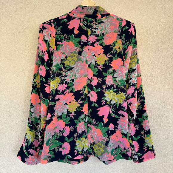 Anthropologie Cartonner Flowy Floral Blazer jacket | Sz L - Picture 5 of 9
